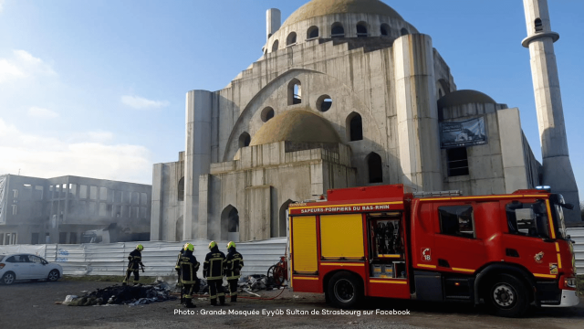 France Strasbourg Incendie volontaire sur le site de construction de la plus grande mosquée d’Europe